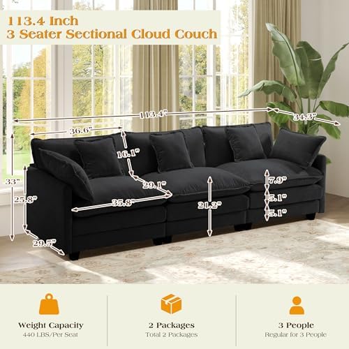 Hanherry Modular Sectional Sofa, Cloud Couch - Image 2