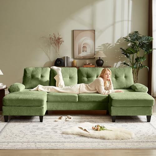 Sectional Couches for Living Room, Dark Green - Image 4