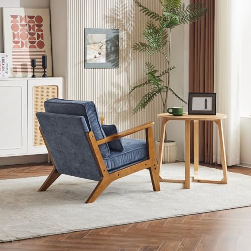 Karl home Mid-Century Lounge Accent Chair, Dusty-Blue - Image 6