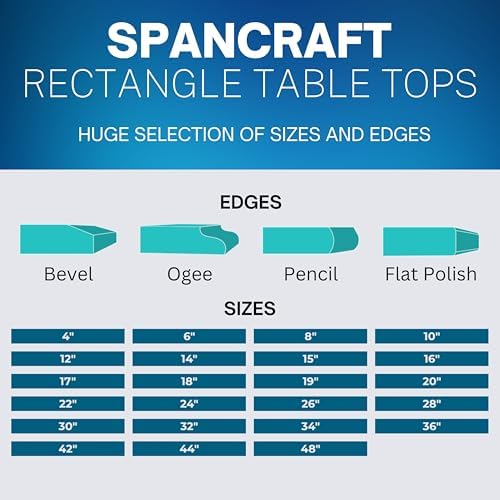 19" x 34" Rectangle Tempered Glass Table Top 3/8" Thick Flat Polish Edge - Image 5