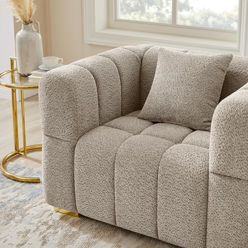 VANOMi 44.09" Oversized Accent Chair, Boucle Armchair - Image 5