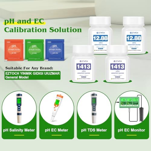1413μS/cm &12.88mS/cm EC Calibration Solution-pH Calibration Powder - Image 3