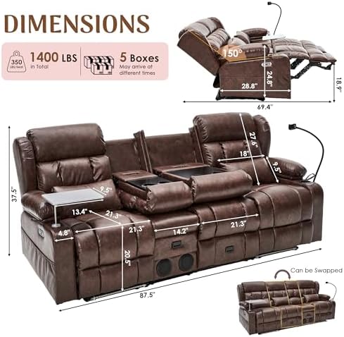 Redlife 3-Seater Power Recliner Sofa - Image 2