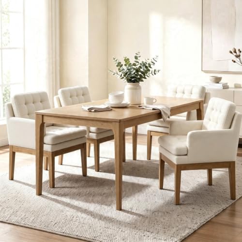 Upholstered Tufted Dining Chairs - Image 5