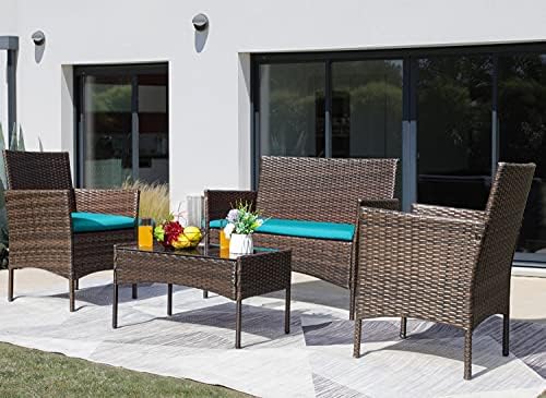 Greesum Patio Furniture 4 Pieces Conversation Sets - Image 2