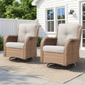 Belord Outdoor Swivel Chairs Set of 2, Patio Wicker Rocker Chairs, All Weather by Belord