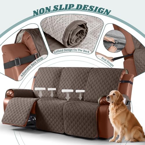 Ruaozz Waterproof Recliner Couch Covers, Non-Slip Sofa SlipCover, 3 Seater - Image 4
