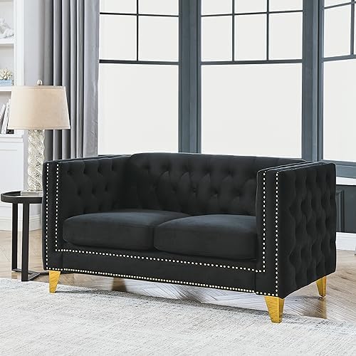 mikibama 58" Velvet Loveseat Sofa Couch - Image 7