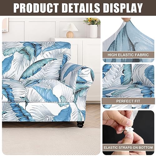 SearchI Stretch Sofa Cover Printed Couch Cover, Floral Pattern 3 Pieces - Image 2