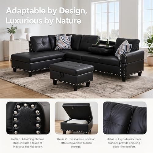 97.5" L-Shaped Modular Sectional Sofa - Image 5