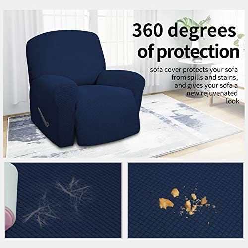 Easy-Going 4 Pieces Oversized Recliner Stretch Sofa Slipcover Sofa Cover - Image 3