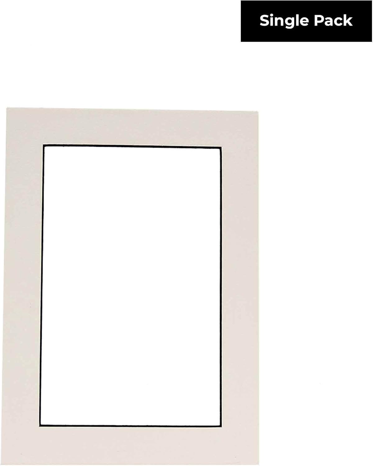 8.5x11 Mat Bevel Cut for 7x9 Photos - Acid Free White with Black Core Precut Matboard with Backing Board and Crystal Clear, Self Seal Photo Mat Bag - for Pictures, Photos, Framing - 4-ply Thickness