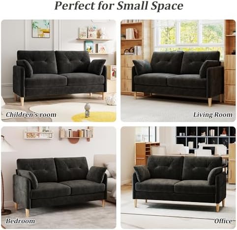 Hanherry Loveseat Sofa, 62.6" Small Couch - Image 7