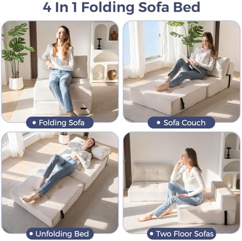 MAXYOYO Folding Sofa Bed, Convertible Chair Bed - Image 5
