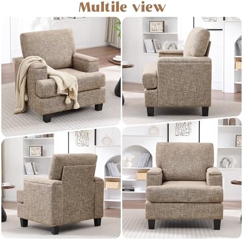 Accent Chairs with Armrest Storage, Modern Reading Chairs - Image 7