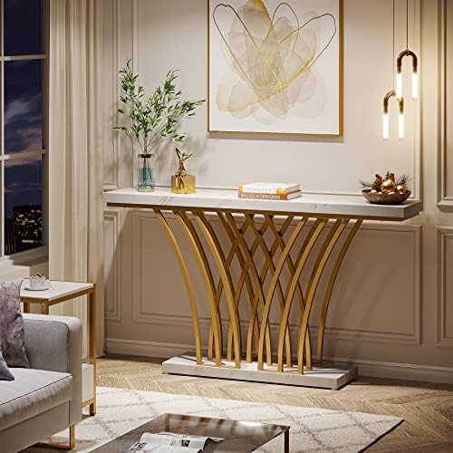 Tribesigns 59 inch Gold Console Table, Modern Entryway Table - Image 3