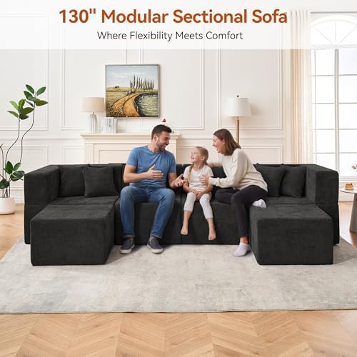 MONVANE 130'' Modular Sectional Cloud Couch - Image 4