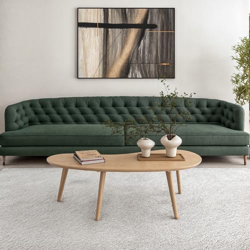 Camaflexi Mid Century Modern Abstract Shaped Coffee Table/Wood/Light Oak Finish - Image 2