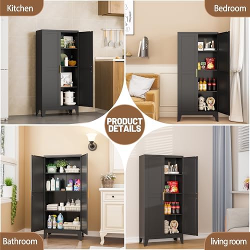 PAOFIN Metal Kitchen Pantry Storage Cabinet - Image 6