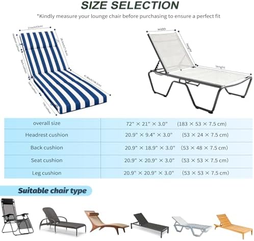 Outdoor Chaise Lounge Cushions - Image 3