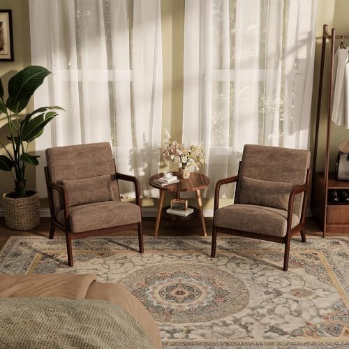 Garvee Mid Century Accent Chair, Upholstered Armchair - Image 6