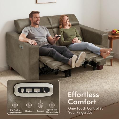 MCombo Zero Wall Hugger Power Loveseat Recliner Sofa - Image 6