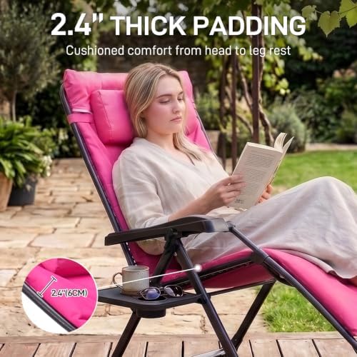 EVER ADVANCED Aluminum Zero Gravity Chair, 2.4" Padded, 350 lb Capacity - Image 4