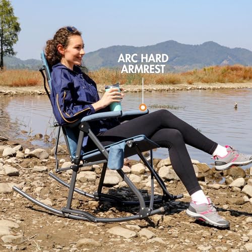 Portal Oversized Folding Rocking Camping Chair Portable 400 lbs - Image 6