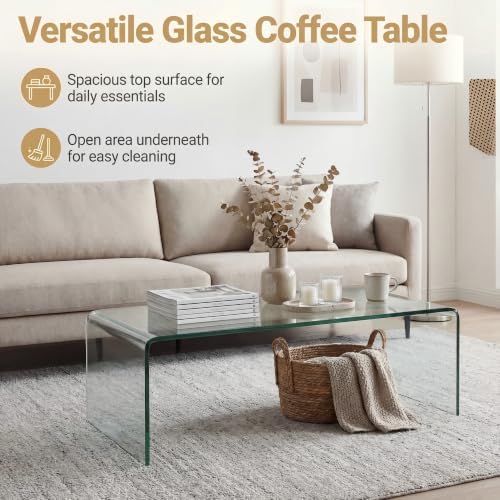 Tangkula Glass Coffee Table - Image 5