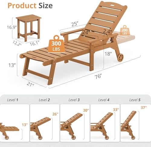 LUE BONA Chaise Lounge Chairs Set - Image 2