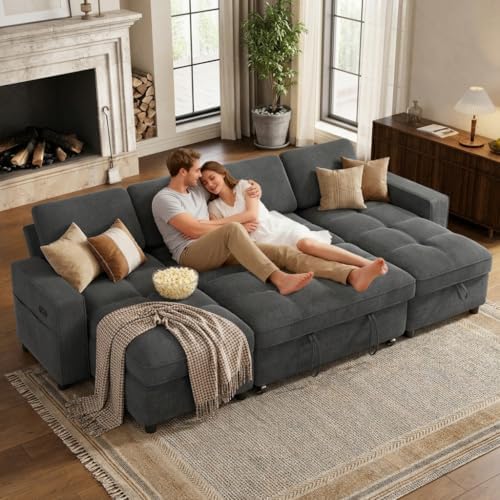 WEUP Modular Sectional Sleeper Sofa Bed, Pull Out Couch by Unknown