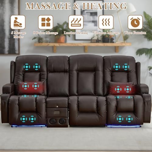 TUNYI Power Loveseat Recliner Sofa - Image 4