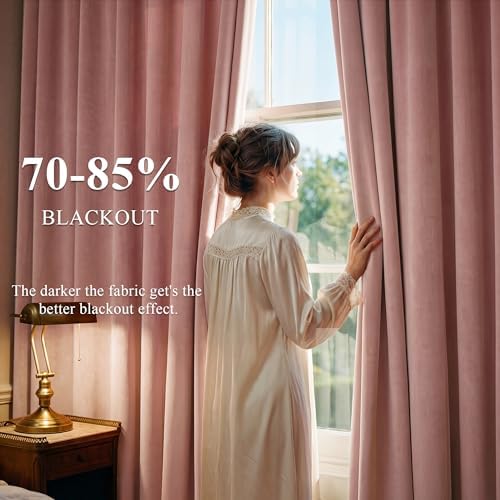 StangH Dusty Pink Velvet Curtains - Image 3