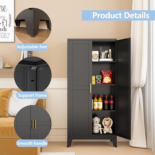 Black Kitchen Pantry Cabinets - Image 5