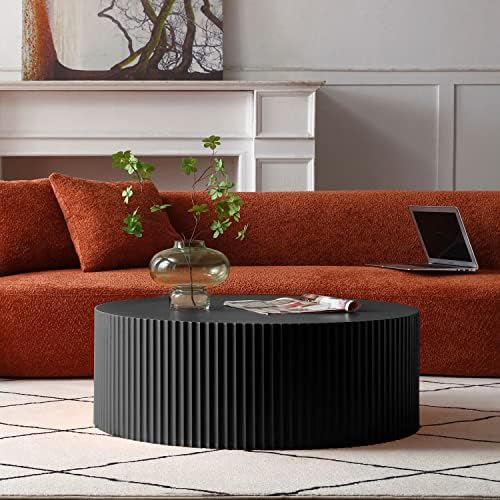 Round Coffee Table, Mid Century Table Coffee Living Room Modern Coffee Table - Image 3