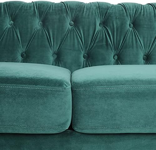 ORRD Chesterfield Sofa Velvet, Modern Tufted Couch 3 Seater - Image 3