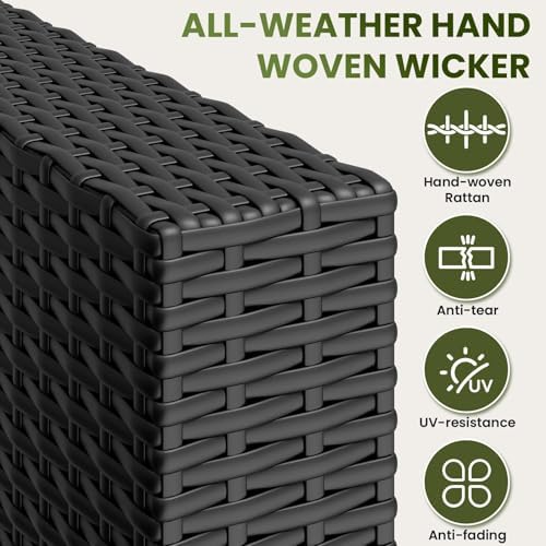 7-Piece Outdoor Patio Furniture Set, 6-Seat All-Weather PE Rattan Wicker Patio - Image 5