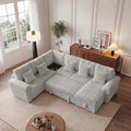 Modular Sectional Sofa with Storage | Pull Out Bed, Oversized L Shaped Sleeper by LITVZ
