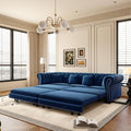 89" Velvet Pull-Out Chesterfield King Sleeper Sofa Bed by Unknown