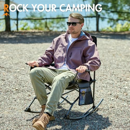 Portal Outdoor Rocking Camping Chair Folding Portable Rocker - Image 3