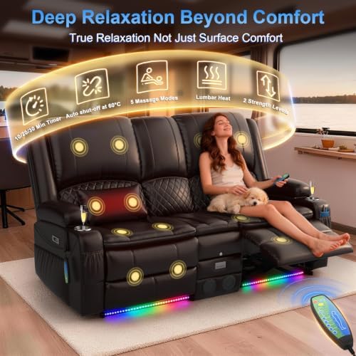RV Loveseat Recliner Wall Hugger - Image 3
