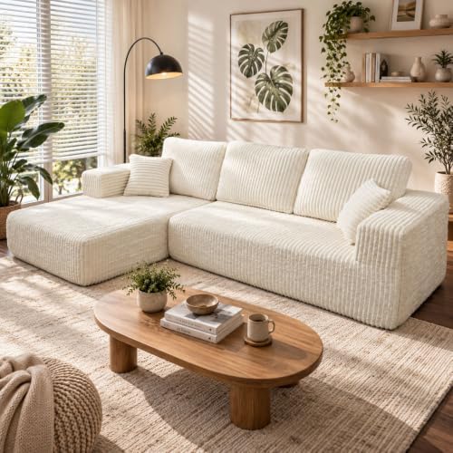 106" Boneless Couches for Living Room, Modular Sectional Sofa by Unknown