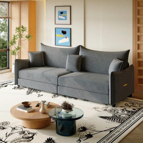 81.9" King Pull Out Sofa Bed, 3-in-1 Convertible Sleeper Sofa - Image 2