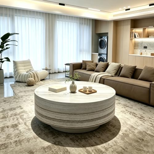 31.5" Modern Faux Marble Coffee Table by LETBASK