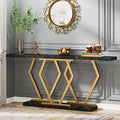 Tribesigns 70.9 Inch Extra Long Sofa Table，Black and Gold Console Table by Tribesigns