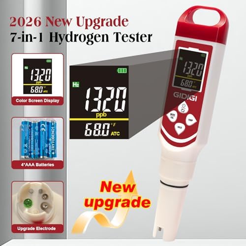 7-in-1 Pool pH Salt Tester H2/ORP/pH/TDS/EC/Saltwater Quality Meter - Image 5