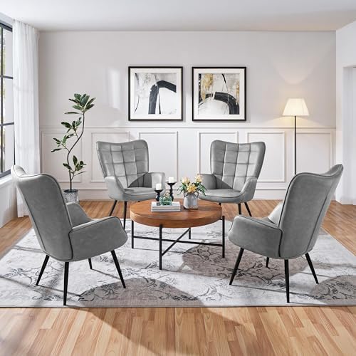 Yaheetech Faux Leather Accent Chairs Set of 2 - Image 4