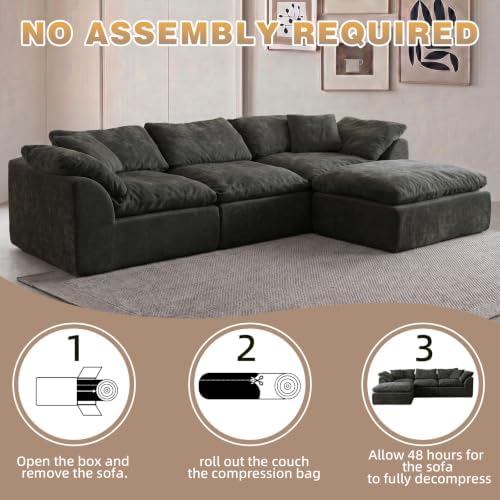 109" Boneless Cloud Couch Sectional - Image 4