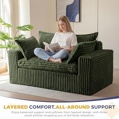 MAXYOYO Boneless Couch, 59-Inch Couch in a Box, Deep Loveseat - Image 3