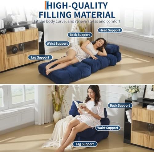 Garvee Folding Sofa Bed, Convertible Sleeper Chair - Image 4